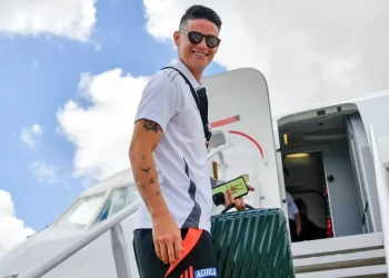 El colombiano James Rodríguez, nuevo fichaje del Rayo Vallecano, en Madrid, España
