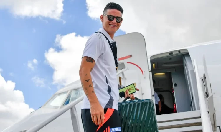 El colombiano James Rodríguez, nuevo fichaje del Rayo Vallecano, en Madrid, España