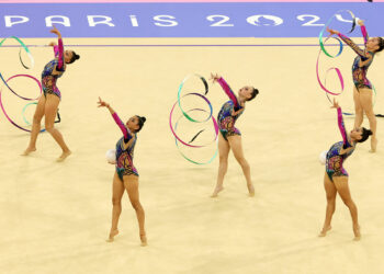 Histórico debut del conjunto mexicano de gimnasia rítmica en París 2024