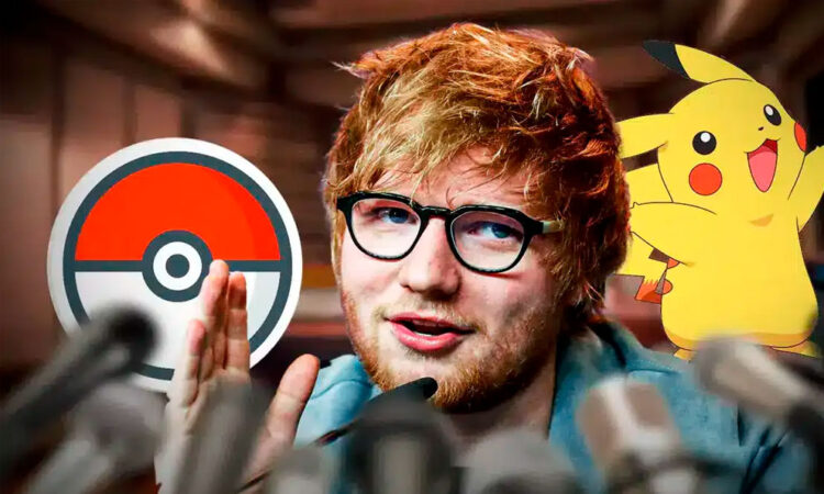 Ed Sheeran sorprende jugando Pokémon en estadio