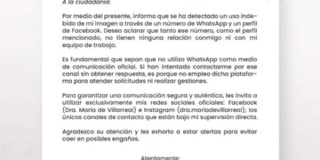 Advierten contra fraude a nombre de presidenta del DIF