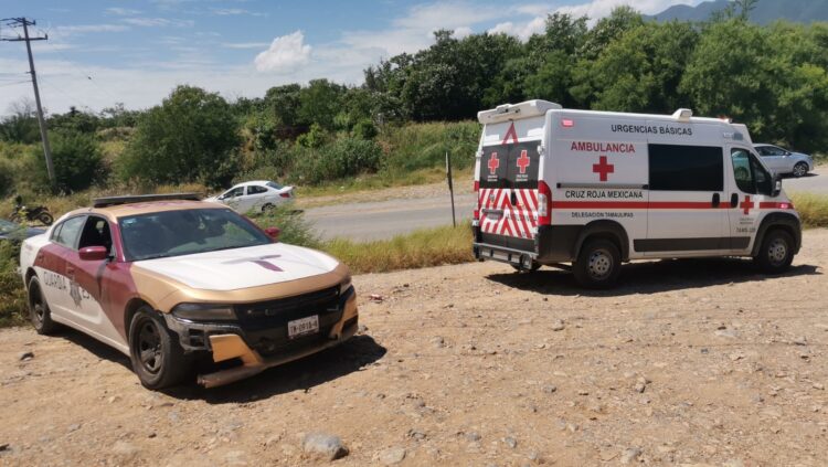 Cuatro policías estatales heridos en accidente en ejido La Misión