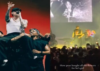 Peso Pluma sorprende a su nueva novia con romántico gesto en concierto