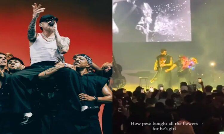 Peso Pluma sorprende a su nueva novia con romántico gesto en concierto