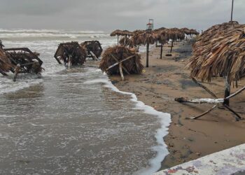 Ocasiona “Francine” daños en infraestructura de la Playa Bagdad, en Matamoros