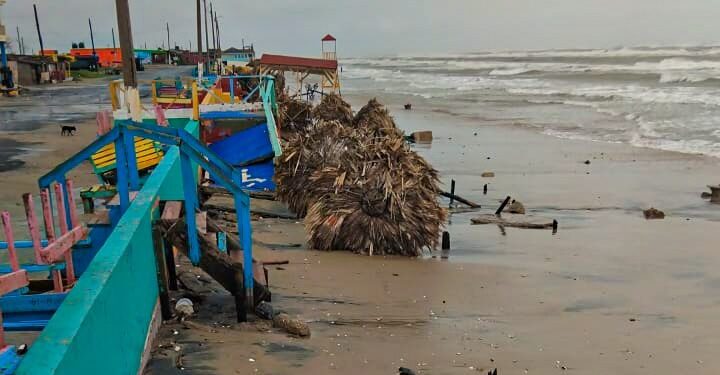 Ocasiona “Francine” daños en infraestructura de la Playa Bagdad, en Matamoros