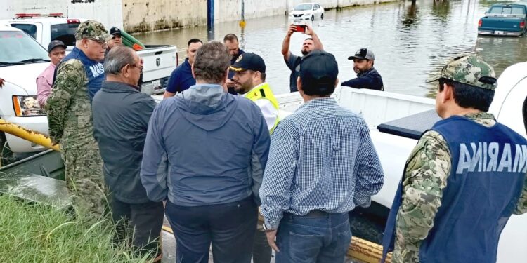 Supervisan Estado y Municipio afectaciones por “Francine” en Matamoros, Tamaulipas