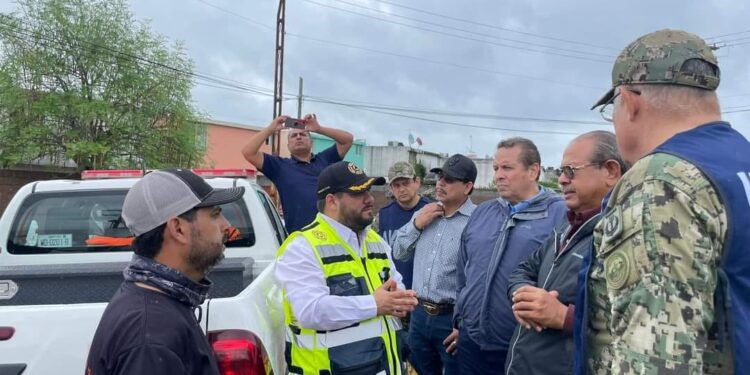 Supervisan Estado y Municipio afectaciones por “Francine” en Matamoros, Tamaulipas
