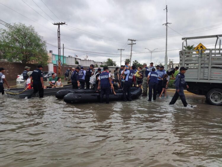 Plan Marina a fase de recuperación, tras brindar apoyos a población de Matamoros por las lluvias 