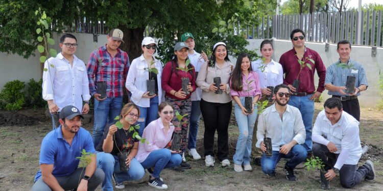 Participa Secretaría de Desarrollo Energético en reforestación del Hospital General de Victoria