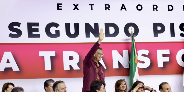 Luisa María Alcalde protesta como dirigente nacional de Morena; Andy López secretario de organización