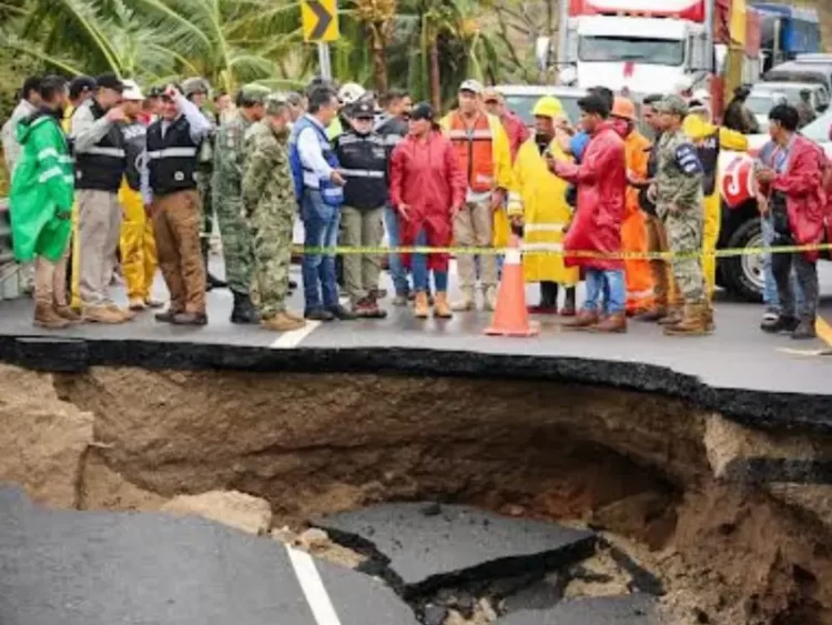 Lluvias de ‘John’ dejan socavones, inundaciones, árboles y postes caídos en Acapulco