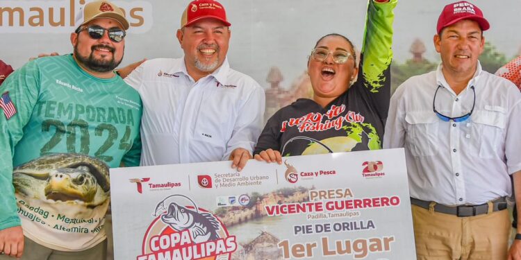 Brillan pescadores en la final de la Copa Tamaulipas 2024 en la presa Vicente Guerrero