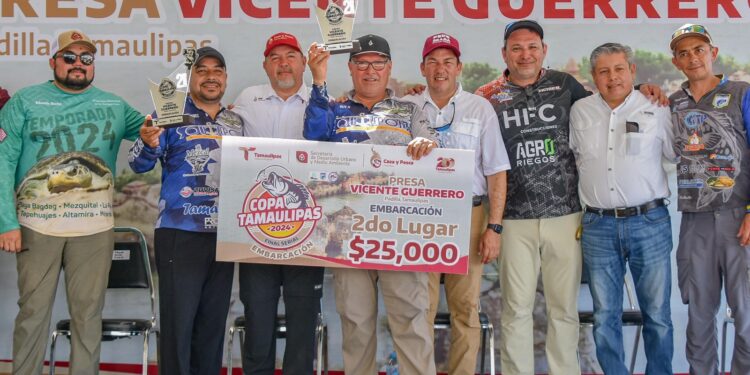 Brillan pescadores en la final de la Copa Tamaulipas 2024 en la presa Vicente Guerrero