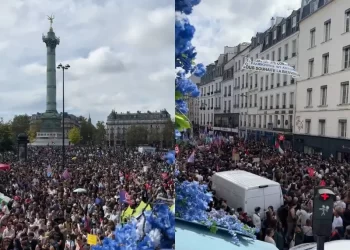 Cien mil manifestantes protestan en Francia contra el nuevo primer ministro