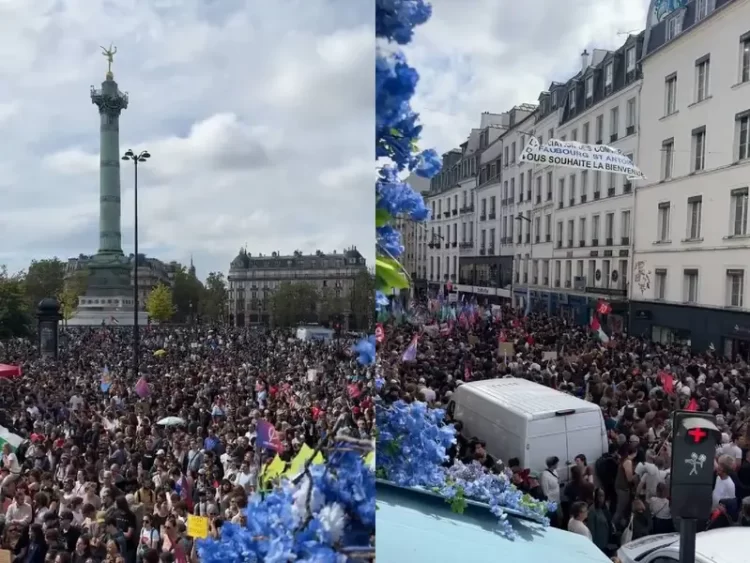 Cien mil manifestantes protestan en Francia contra el nuevo primer ministro