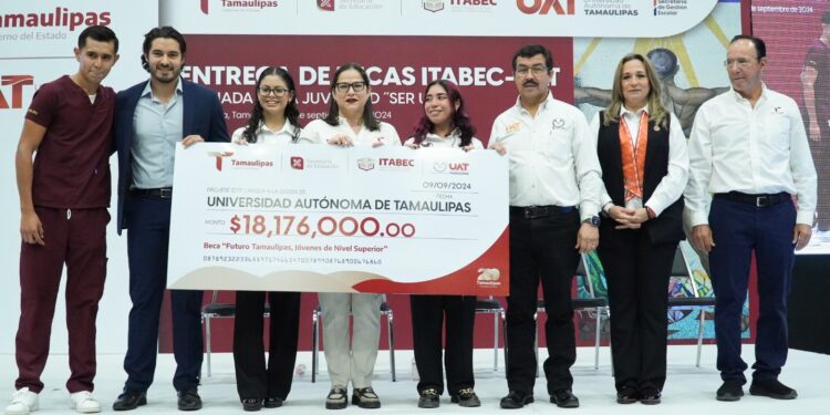 Reciben beca “Futuro Tamaulipas” ITABEC-UAT 9 mil 088 estudiantes en ciclo 2024/25