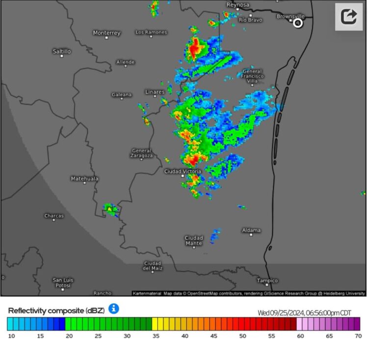 Advierte Protección Civil por lluvias en Tamaulipas