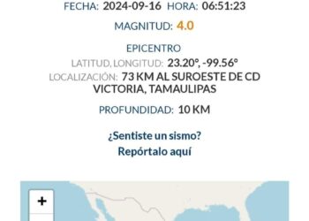 Tiembla en Tamaulipas