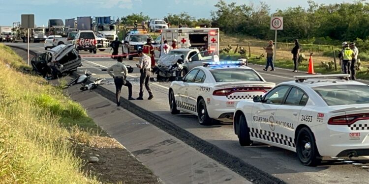 Carreterazo deja 2 muertos y 5 heridos en ruta Cd. Victoria-Tampico