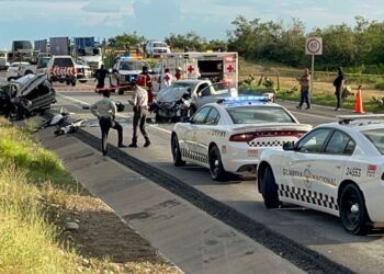 Carreterazo deja 2 muertos y 5 heridos en ruta Cd. Victoria-Tampico