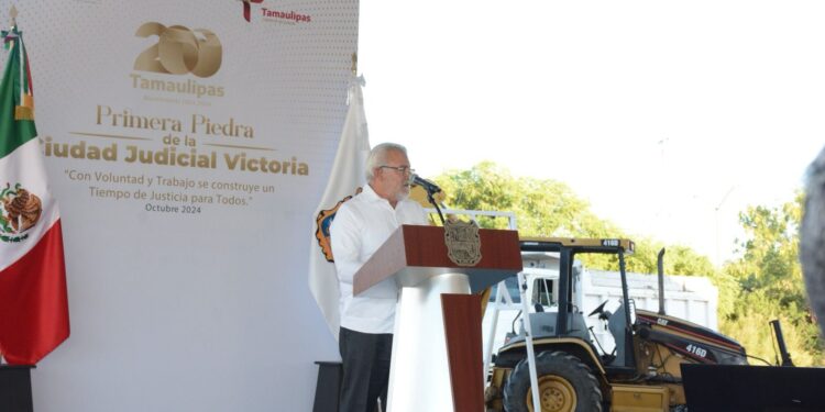 Coloca Américo Villarreal primera piedra de la nueva Ciudad Judicial en Cd. Victoria