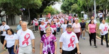 Conmemoran Día Internacional contra el Cáncer de Mama con “Caminata Rosa” en Tamaulipas
