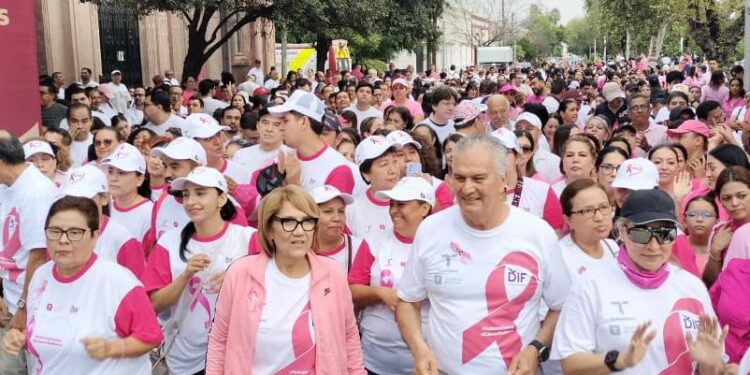 Conmemoran Día Internacional contra el Cáncer de Mama con “Caminata Rosa” en Tamaulipas