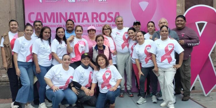 Conmemoran Día Internacional contra el Cáncer de Mama con “Caminata Rosa” en Tamaulipas
