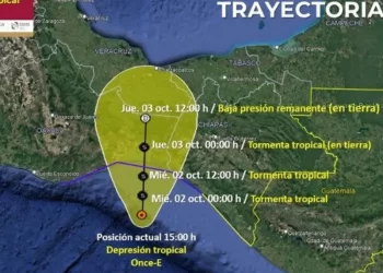 Se forma la Depresión Tropical 11-E frente a las costas de Chiapas y Oaxaca