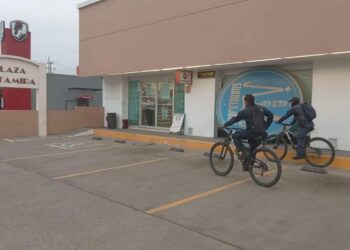 Brigada ciclista de la Guardia Estatal vigilan zonas peatonales, comerciales y turísticas de Tampico