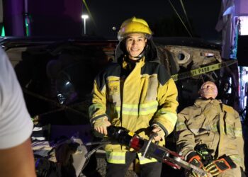 Realiza PC simulacros de emergencias en la Feria