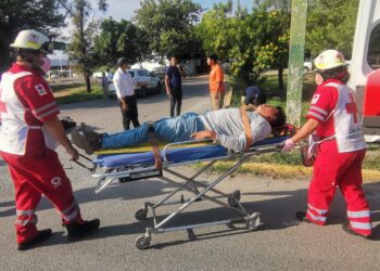 Motociclista herido en accidente