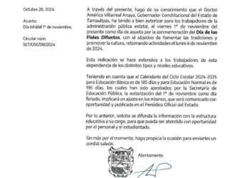 Dan a maestros libre previo al Día de Muertos