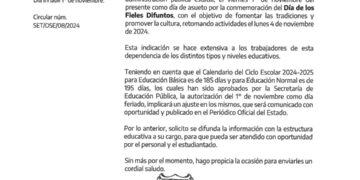 Dan a maestros libre previo al Día de Muertos