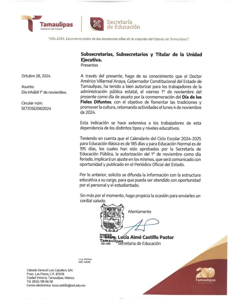 Dan a maestros libre previo al Día de Muertos