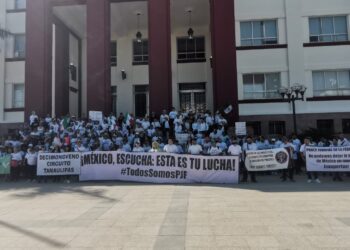 Mantienen protestas en Tamaulipas los empleados del Poder Judicial Federal