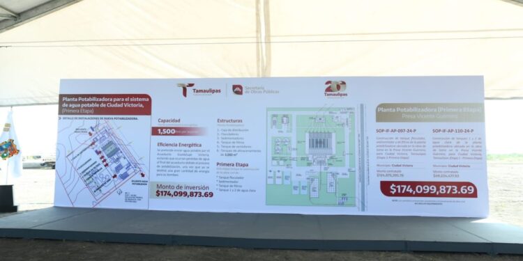 Arrana Américo Villarreal obras de planta potabilizadora II para mejorar abasto de agua a Victoria