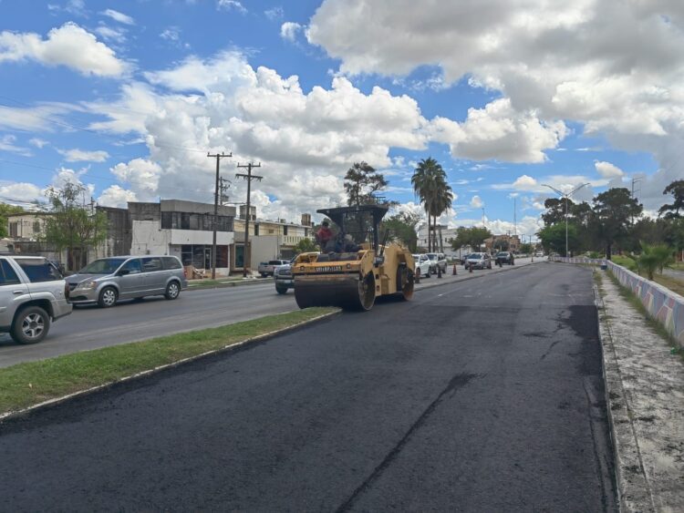 Rehabilitan dos de las principales avenidas en Matamoros, Tamaulipas