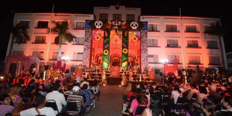 Américo Villarreal y María Santiago fortalecen tradiciones del Día de Muertos en Tamaulipas