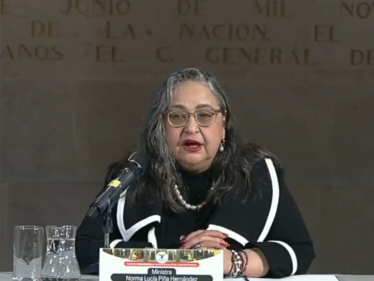 Poder Judicial ha demostrado entereza ante amenazas y calumnias: ministra Piña