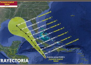 Se forma la tormenta tropical ‘Rafael’ en Mar Caribe, entraría al Golfo de México