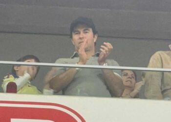 ‘Checo’ Pérez acudió a Monterrey para apoyar al América