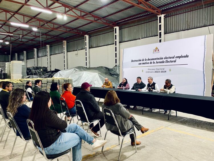 Destruye IETAM documentación electoral del Proceso Electoral 2023-2024 en Tamaulipas