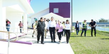 Supervisan Américo y María, sitio adecuado para albergar migrantes deportados en Tamaulipas