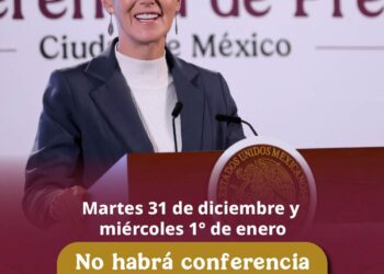 ‘Será un muy buen año para el país… feliz 2025’: Claudia Sheinbaum