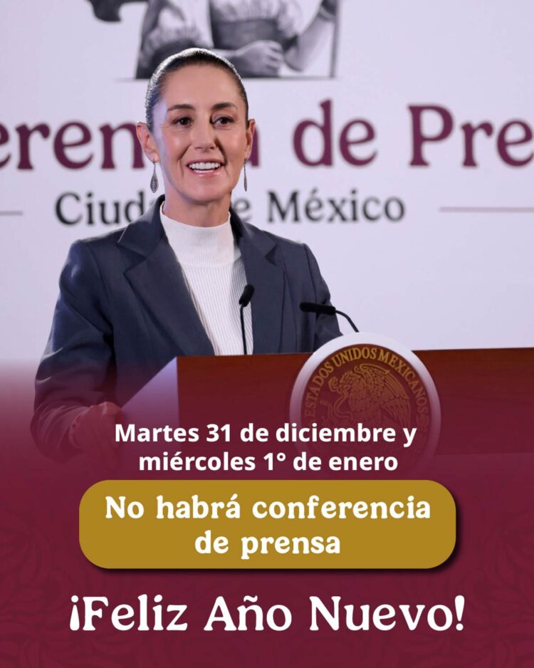 ‘Será un muy buen año para el país… feliz 2025’: Claudia Sheinbaum