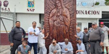 Elaboran imagen monumental de la Virgen de Guadalupe internos del penal de Matamoros