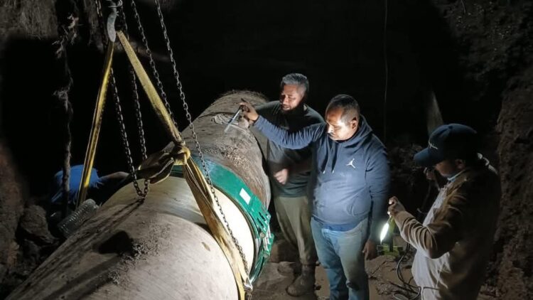 Concluyó reparación de fuga en acueducto de Cd. Victoria, inicia rebombeo de agua