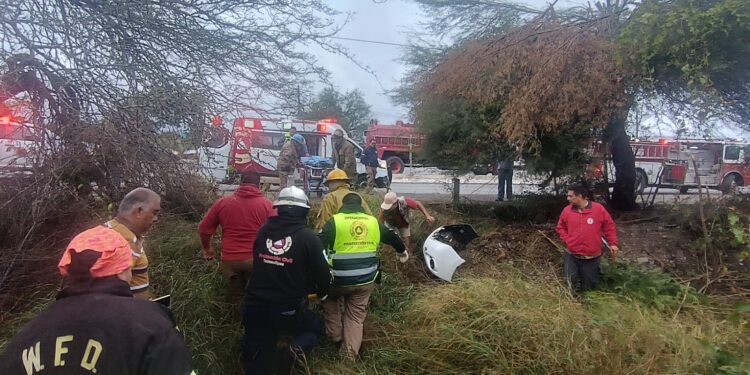 Conductor herido en accidente
